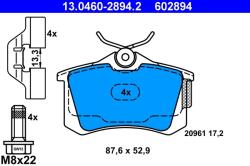 ATE Set Placute Frana, Frana Disc 13.0460-2894.2 Audi A2/A3/Tt Seat Arosa/Cordoba