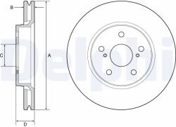 DELPHI Disc Frana Bg4952C Toyota C-Hr/Corolla (BG4952C)