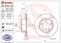 BREMBO Disc Frana 09.9750. 21 Bmw 1/2
