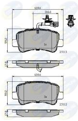 COMLINE Set Placute Frana, Frana Disc Cbp12105 Nissan Interstar/Nv400 Opel Movano B