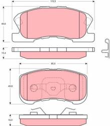 TRW Set Placute Frana, Frana Disc Gdb3220 Daihatsu Cuore V/Cuore Vi/Max/Move/Naked