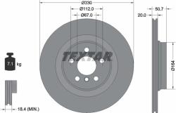 TEXTAR Disc Frana 92306805 Bmw 1/2 Gran/X1/X2/Ix Bmw (Brilliance) X1 Mini Mini Clubman