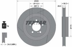 TEXTAR Disc Frana 92151605 Mercedes-Benz Clk/Slk (92151605)