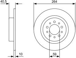 Bosch Disc Frana 0986479C98 Fiat 500L/Tipo