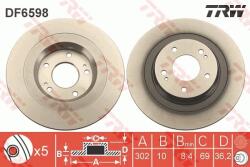 TRW Disc Frana Df6598 Mitsubishi Asx/Eclipse/Outlander Iii