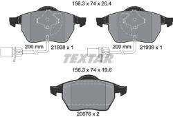 TEXTAR Set Placute Frana, Frana Disc 2193801 Audi A4 B5/A4 B6/A4 B7/A6 C5 Vw Passat B5