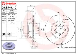 BREMBO Disc Frana 09. B749.40 Mercedes-Benz Sprinter 5-T/Vario (09.B749.40)