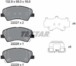 TEXTAR Set Placute Frana, Frana Disc 2222701 Hyundai Bayon/I20 Iii Kia Rio Iii/Rio Iv