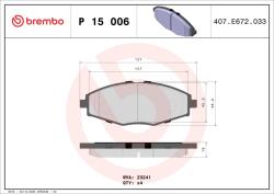 BREMBO Set Placute Frana, Frana Disc P15006 Baojun (Sgmw) 330/Lechi Changan Benni (P15006)
