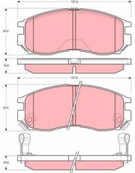 TRW Set Placute Frana, Frana Disc Gdb3133 Hafei Sigma Mitsubishi Colt Iv/Eclipse/Fto (GDB3133)