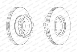 FERODO Disc Frana Fcr215A Erf Ect Man E2000/F2000/F90/Hocl/L2000/Lion´S/Lion´S City/Ng (FCR215A)