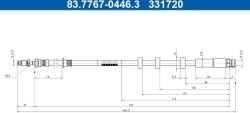 ATE Furtun Frana 83.7767-0446.3 Volvo Xc40 (83.7767-0446.3)