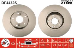 TRW Disc Frana Df4432S Honda Accord Vii/Cr-V Ii (DF4432S)