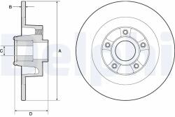 DELPHI Disc Frana Bg9135Rs Renault Laguna