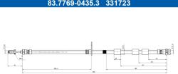 ATE Furtun Frana 83.7769-0435.3 Ford Ecosport (83.7769-0435.3)