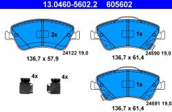 ATE Set Placute Frana, Frana Disc 13.0460-5602.2 Toyota Auris/Corolla