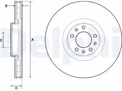 DELPHI Disc Frana Bg9151C Citroën C5 Iii/C6 Peugeot 407/508/508 I/508 Sw I