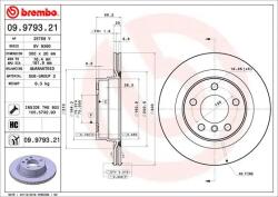 BREMBO Disc Frana 09.9793. 21 Bmw 1/2/3/3 Gran Turismo/4/4 Gran (09.9793.21)