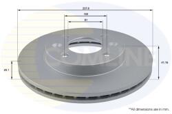 COMLINE Disc Frana Adc1505V Nissan Kubistar Renault 11/19 I/19 I Chamade/19 Ii/21/9 (ADC1505V)