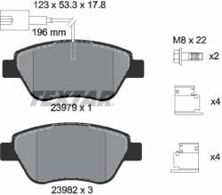 TEXTAR Set Placute Frana, Frana Disc 2397903 Citroën Nemo Fiat 500/Fiorino/Qubo