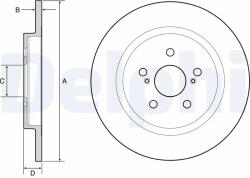 DELPHI Disc Frana Bg4650C Lexus Ct Toyota Urban Cruiser (BG4650C)
