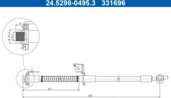 ATE Furtun Frana 24.5298-0495.3 Hyundai I30/I30 Kombi Kia Cee'D/Cee'D Sportswagon (24.5298-0495.3)