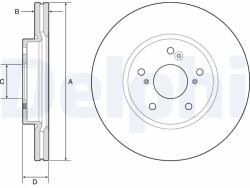 DELPHI Disc Frana Bg4785C Honda Accord Ix/Hr-V/Vezel