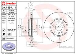 BREMBO Disc Frana 09. C655.11 Alpine A110 Ii Mercedes-Benz Citan/Eqt/T-Class