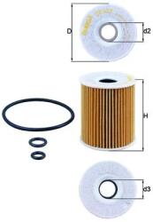 MAHLE Filtru Ulei Ox422D Seat Ibiza Iv Skoda Fabia Ii/Roomster/Roomster Praktik (OX422D)