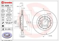 BREMBO Disc Frana 09. A269.11 Audi A8 D2/A8 D3 Vw Phaeton (09.A269.11)