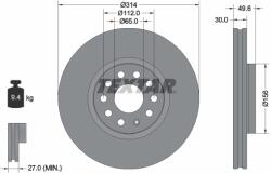 TEXTAR Disc Frana 92232405 Audi (Faw) Q3 Seat Alhambra/Tarraco Skoda Kodiaq I Vw Sharan (92232405)