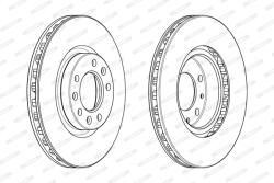 FERODO Disc Frana Ddf2401C-1 Citroën Berlingo/C4 Picasso Ii/C4 Spacetourer Opel Combo (DDF2401C-1)