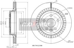 MAXGEAR Disc Frana Puntea Spate 19-2335 Volvo Xc60 I