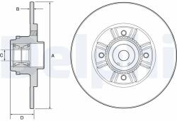 DELPHI Disc Frana Bg9114Rs Renault Clio I/Clio Ii/Megane I
