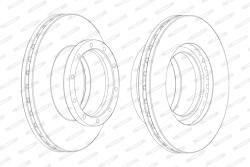 FERODO Disc Frana Fcr145A Daf Db Iveco P/Pa Mercedes-Benz Actros/Actros Mp4 / Mp5/Antos