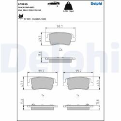 DELPHI Set Placute Frana, Frana Disc Lp3855 Hyundai Elantra Vii