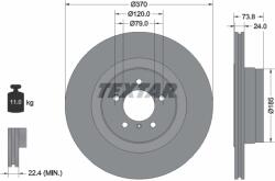 TEXTAR Disc Frana 92155203 Bmw 7 (92155203)