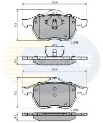 COMLINE Set Placute Frana, Frana Disc Cbp0715 Audi A3/A4 B5/A6 C4/A6 C5/Tt Ford Galaxy I (CBP0715)