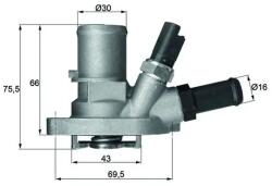 MAHLE Termostat, Lichid Racire Ti14988 Chrysler Ypsilon Fiat 500/500 C/Panda Ford Ka (TI14988)
