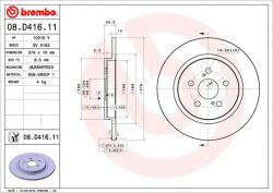 BREMBO Disc Frana 08. D416.11 Lexus Ct Toyota Urban Cruiser