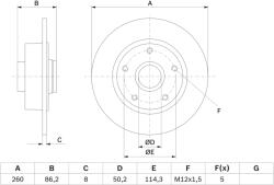 Bosch Disc Frana 0986479708 Renault Fluence/Megane Iii