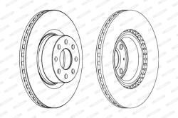 FERODO Disc Frana Ddf1298C Fiat 500L/Doblo/Grande Punto/Punto/Punto Evo Opel Adam