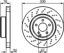 Bosch Disc Frana 0986478470 Mercedes-Benz S-Class (0986478470)