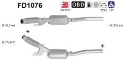 AS Filtru Funingine/Particule, Sist. De Esapament Fd1076 Vw Multivan T5/Multivan T6