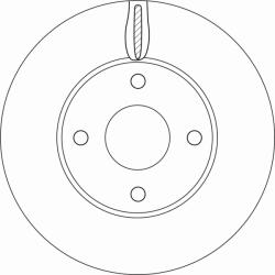 TRW Disc Frana Df6593 Ford Fiesta Vii