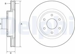 DELPHI Disc Frana Bg4941 Nissan Navara Np300/Navara Np300 Pick-Up Renault Alaskan