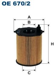 FILTRON Filtru Ulei Oe670/2 Alfa Romeo Mito Chrysler Ypsilon Fiat 500/500 C/500L/Panda (OE670/2)