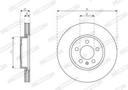 FERODO Disc Frana Ddf2664C Audi A1/A1 Allstreet/A1 City Carver Seat Arona/Ibiza V