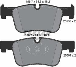 TEXTAR Set Placute Frana, Frana Disc 2550601 Bmw 1/2/3/3 Gran Turismo/3 Touring/4/4 Gran
