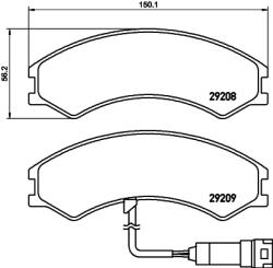 TEXTAR Set Placute Frana, Frana Disc 2920801 Multicar M26 (2920801)